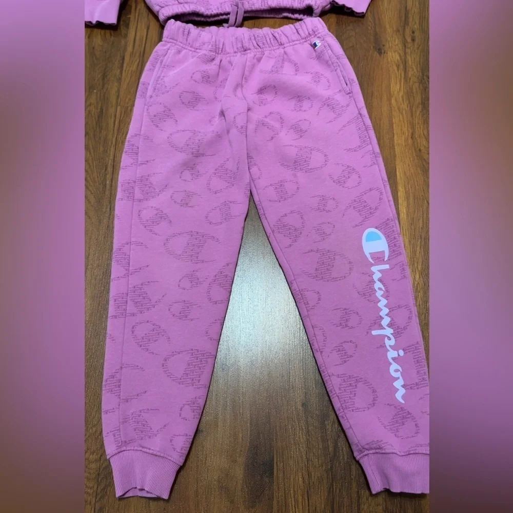 2 PIECE SET Champion Kids  Pink Sweatpants And Sweater